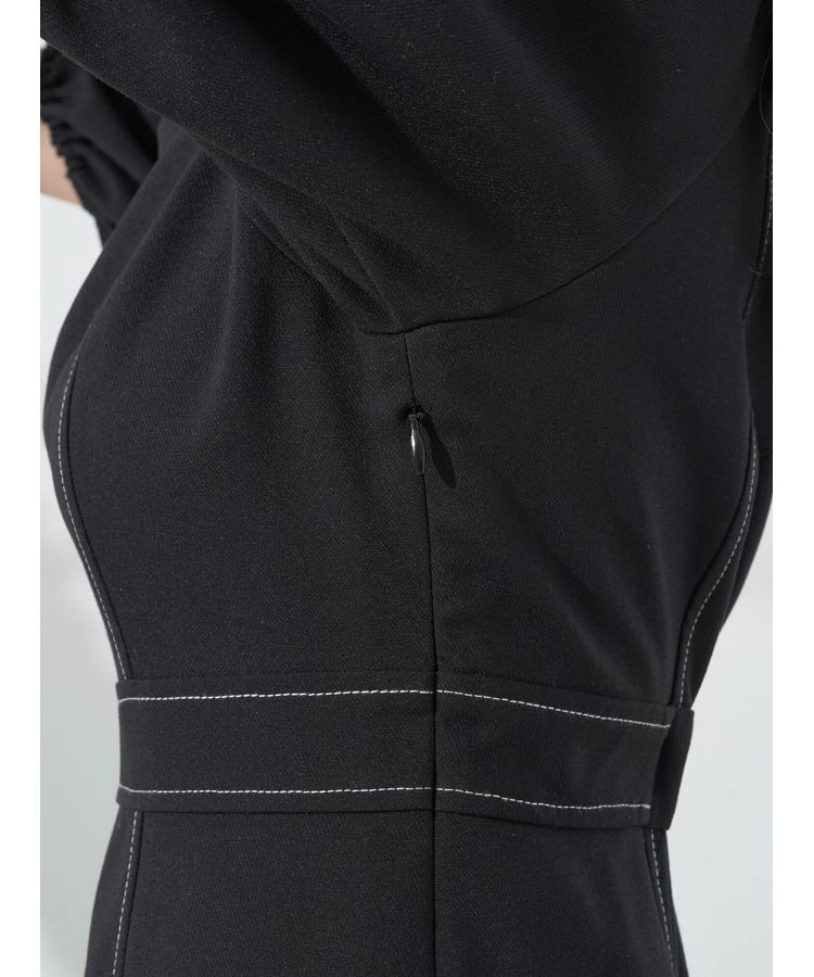 earth music&ecology「配色ステッチパフスリーブワンピース」|ワンピース|