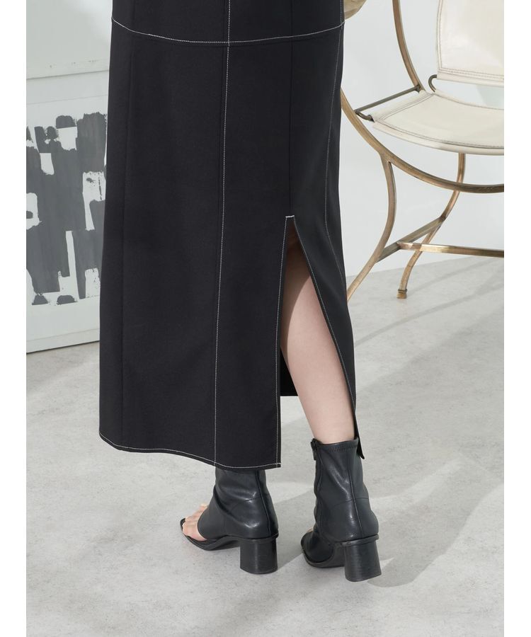 earth music&ecology「配色ステッチパフスリーブワンピース」|ワンピース|