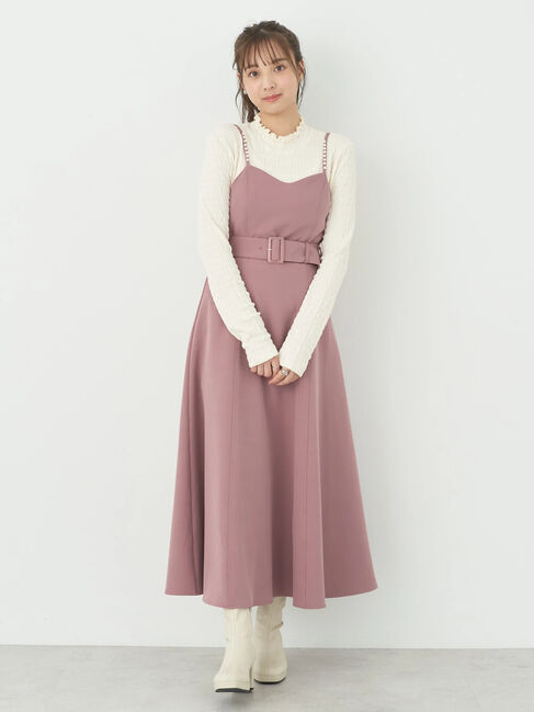 earth music&ecology「パールストラップキャミワンピース」|ワンピース|