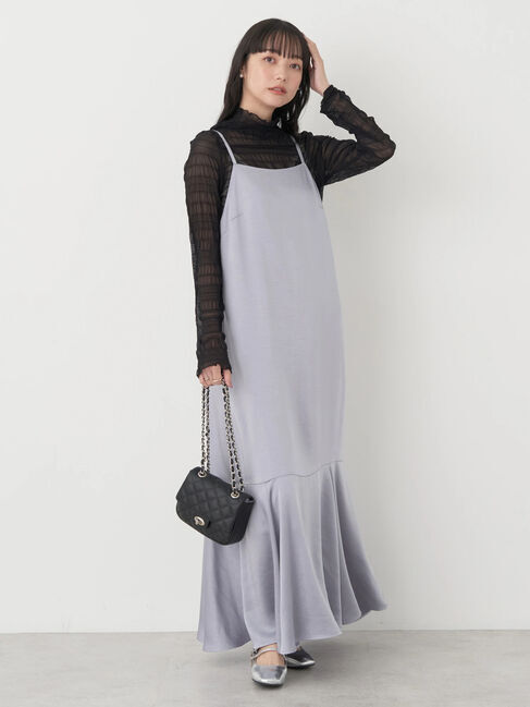 earth music&ecology「サテンキャミワンピース」|ワンピース|