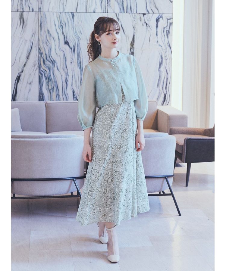 earth music&ecology「SET2点　シアーブラウス+レースキャミワンピース」|ワンピース|Mint