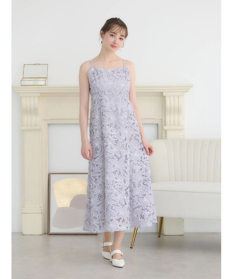 earth music&ecology「SET2点　シアーブラウス+レースキャミワンピース」|ワンピース|