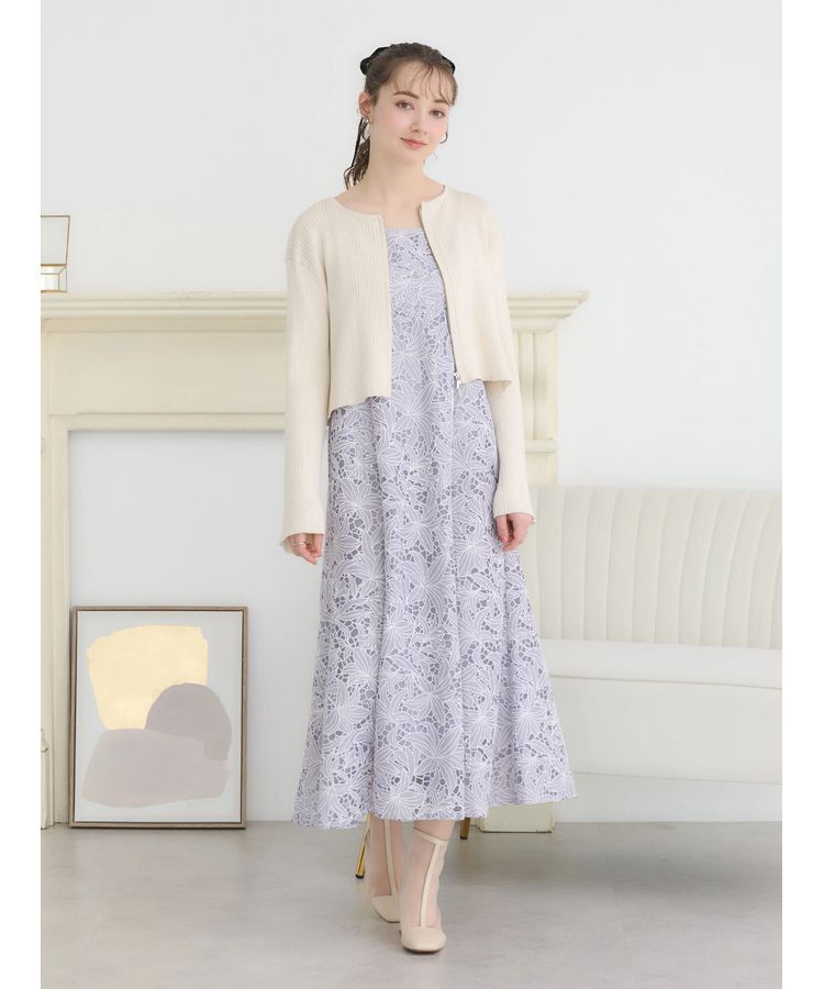 earth music&ecology「SET2点　シアーブラウス+レースキャミワンピース」|ワンピース|