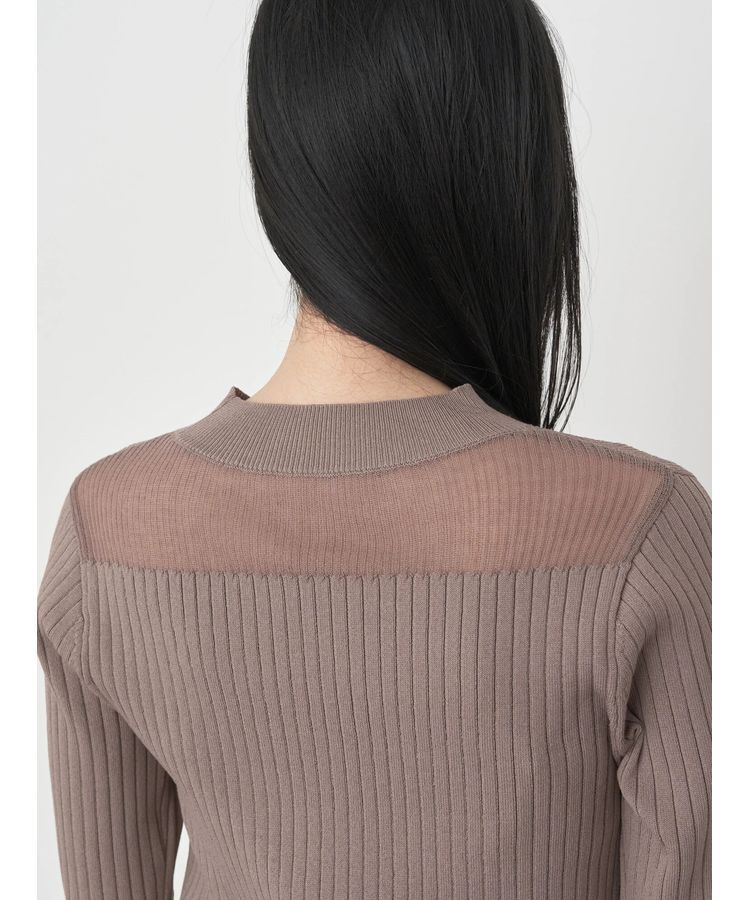 earth music&ecology「部分シアーニットプルオーバー」|ニット・セーター|