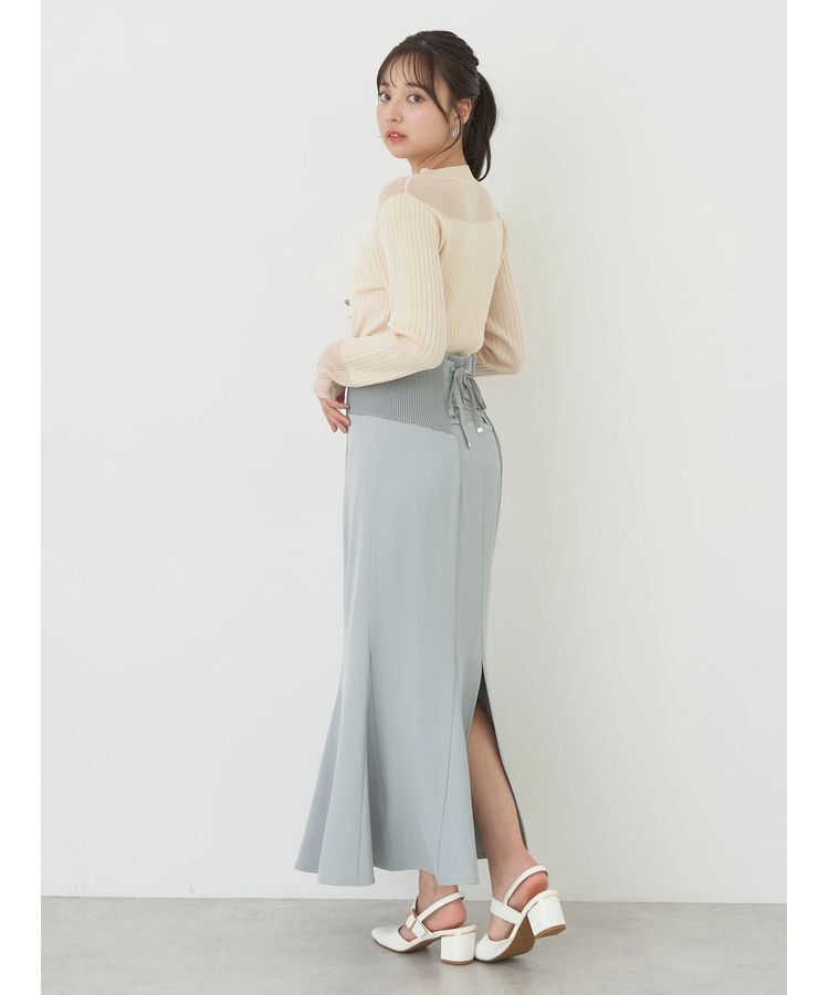 earth music&ecology「部分シアーニットプルオーバー」|ニット・セーター|