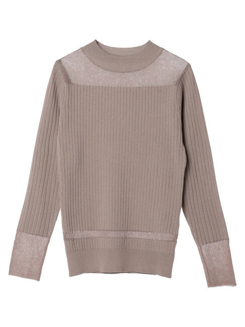 earth music&ecology「部分シアーニットプルオーバー」|ニット・セーター|