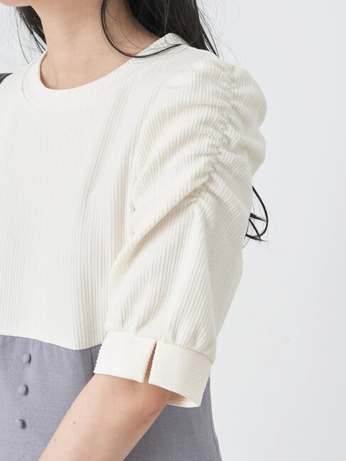 earth music&ecology「リブカットソードッキングワンピース」|ワンピース|