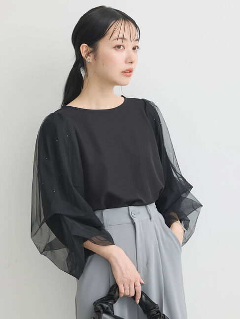 earth music&ecology「キラキラストーンプルオーバー」|Tシャツ・カットソー|