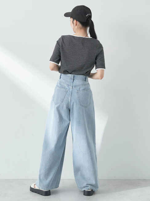 earth music&ecology「マイクロボーダーリブプルオーバー」|Tシャツ・カットソー|