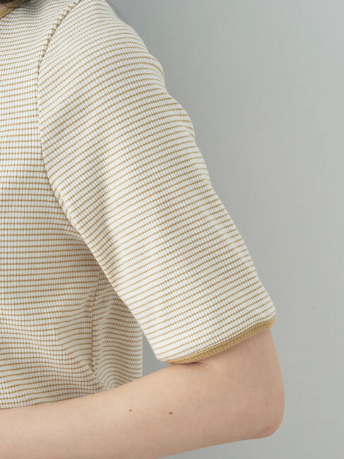 earth music&ecology「マイクロボーダーリブプルオーバー」|Tシャツ・カットソー|