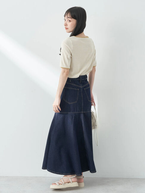 earth music&ecology「マイクロボーダーリブプルオーバー」|Tシャツ・カットソー|