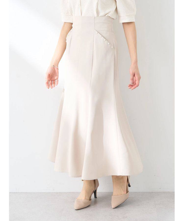 earth music&ecology「パール付きマーメイドスカート」|スカート|