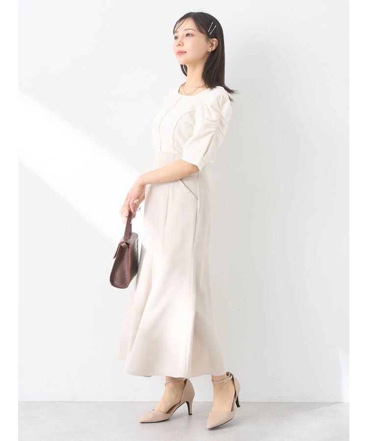 earth music&ecology「パール付きマーメイドスカート」|スカート|