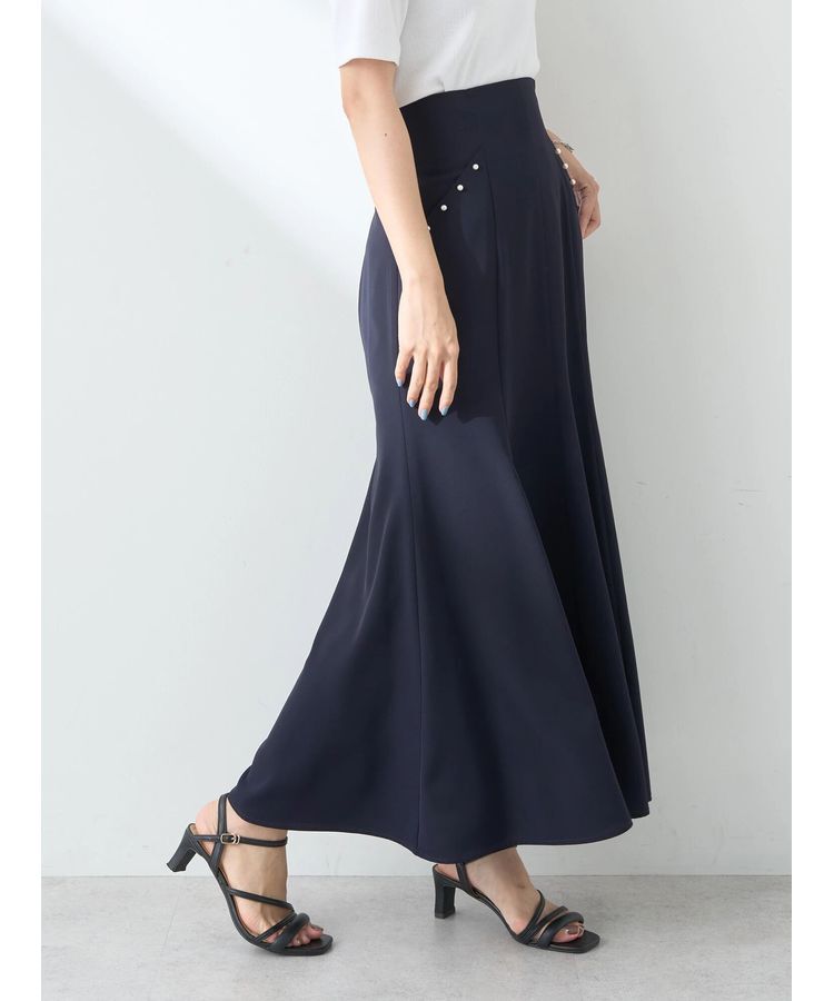 earth music&ecology「パール付きマーメイドスカート」|スカート|