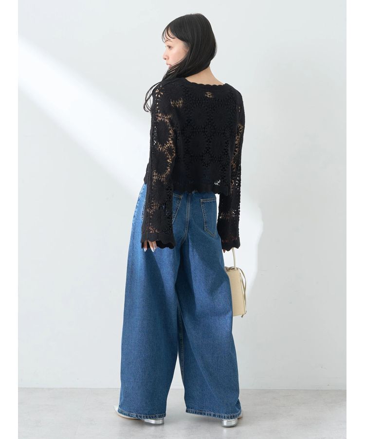 earth music&ecology「クロシェ風カーディガン」|カーディガン|