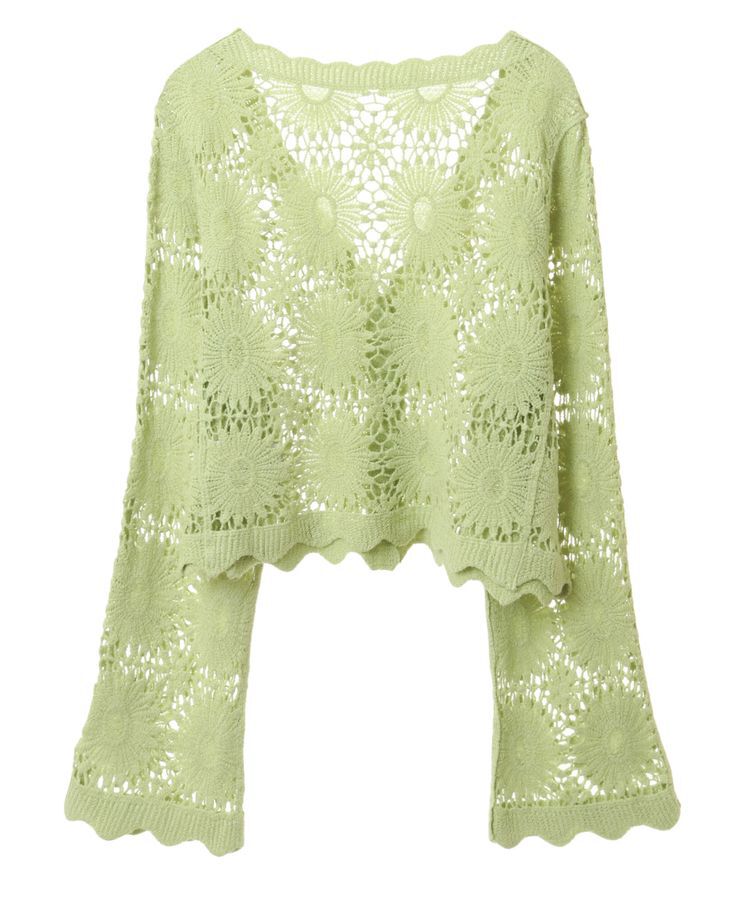 earth music&ecology「クロシェ風カーディガン」|カーディガン|