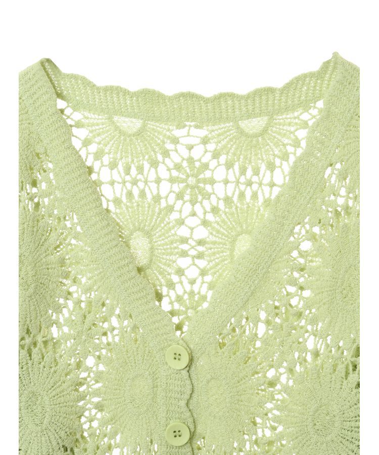 earth music&ecology「クロシェ風カーディガン」|カーディガン|