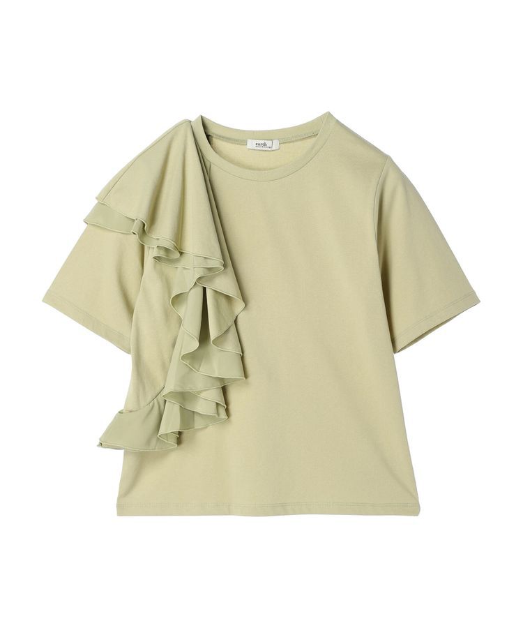 earth music&ecology「アシメフリルプルオーバー」|Tシャツ・カットソー|