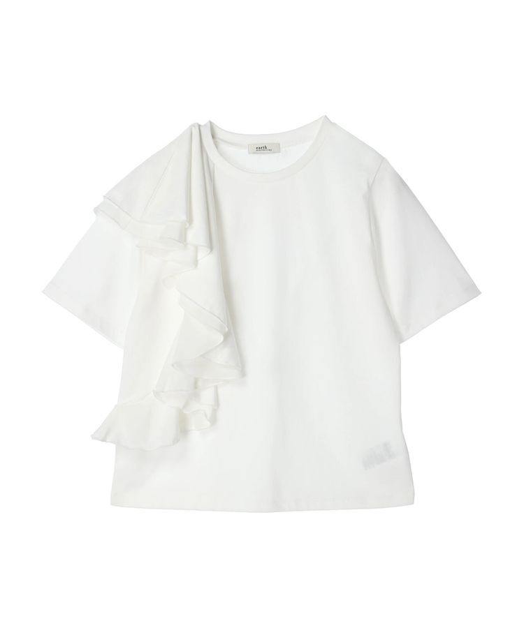 earth music&ecology「アシメフリルプルオーバー」|Tシャツ・カットソー|