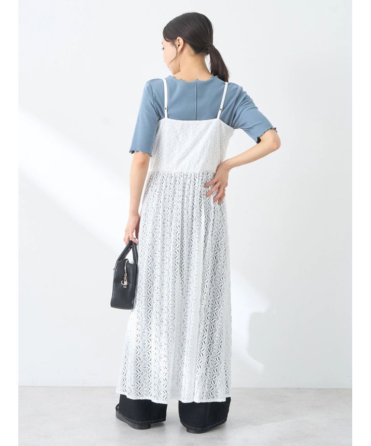 earth music&ecology「フラワーレースキャミワンピース」|ワンピース|