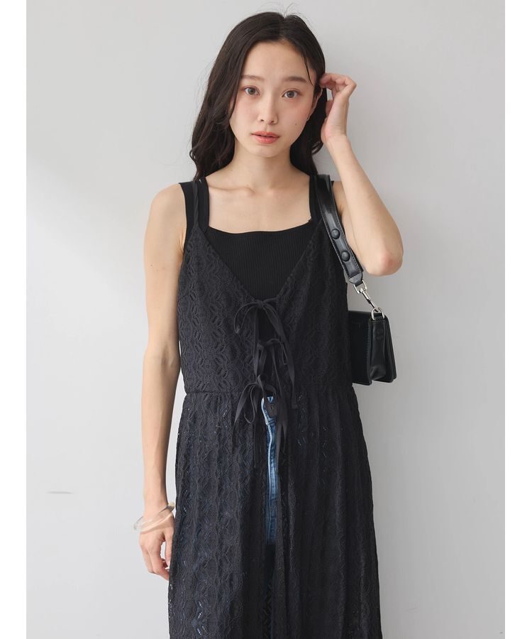 earth music&ecology「フラワーレースキャミワンピース」|ワンピース|