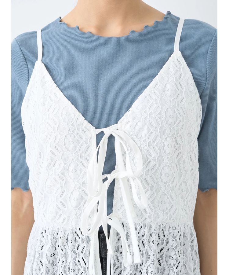 earth music&ecology「フラワーレースキャミワンピース」|ワンピース|