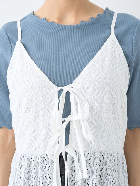 earth music&ecology「フラワーレースキャミワンピース」|ワンピース|