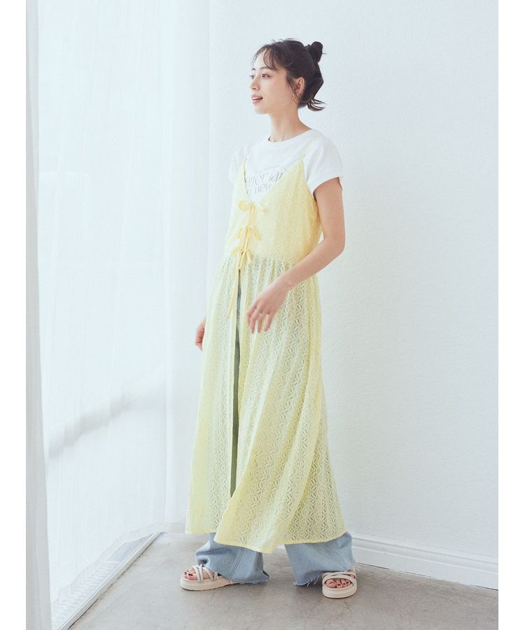 earth music&ecology「フラワーレースキャミワンピース」|ワンピース|