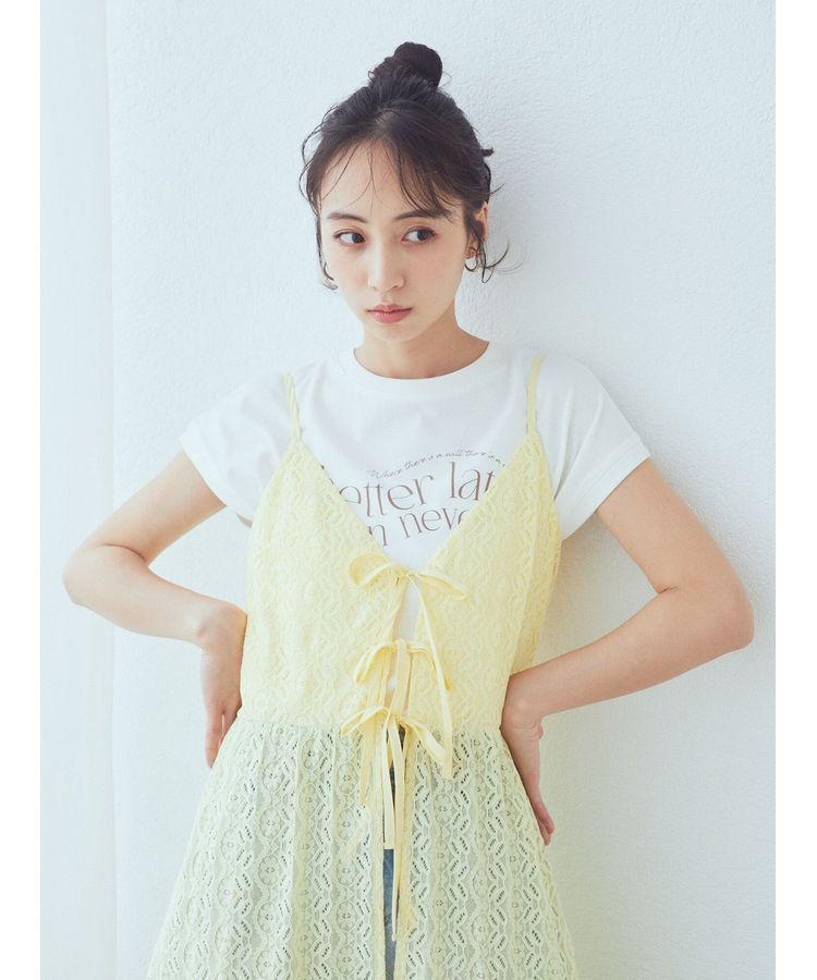 earth music&ecology「フラワーレースキャミワンピース」|ワンピース|