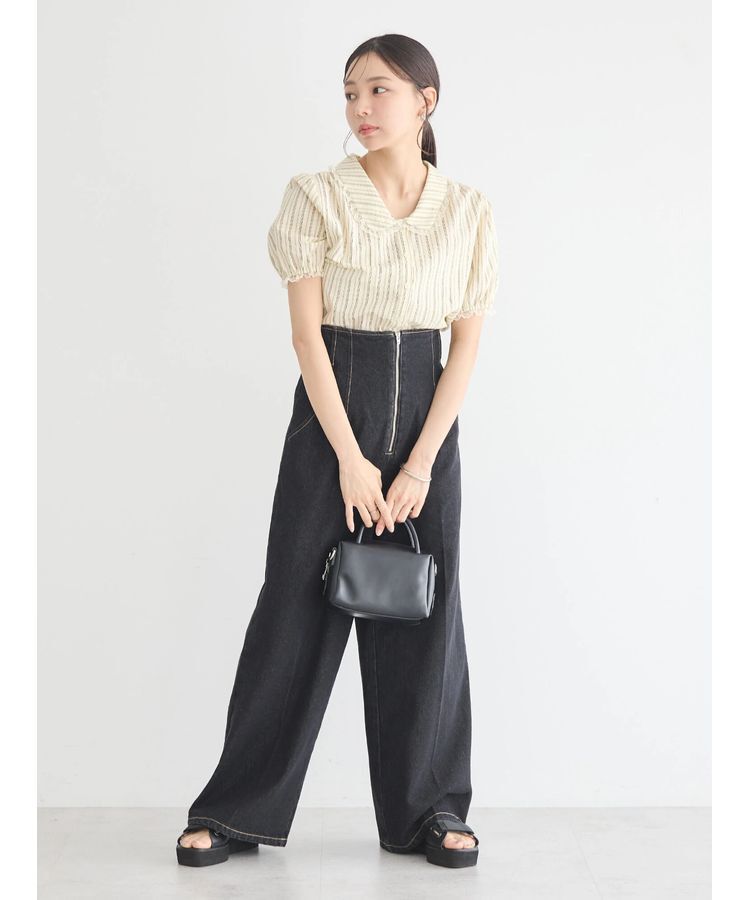 earth music&ecology「ミニパフショートスリーブブラウス」|シャツ・ブラウス|