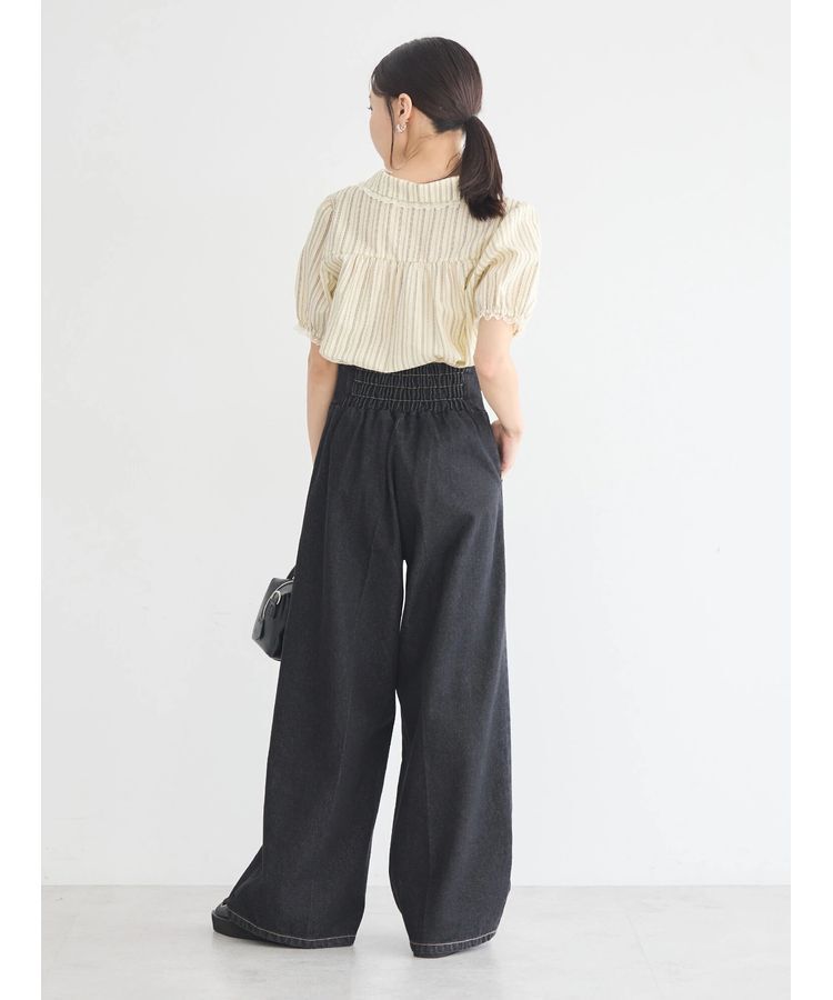 earth music&ecology「ミニパフショートスリーブブラウス」|シャツ・ブラウス|