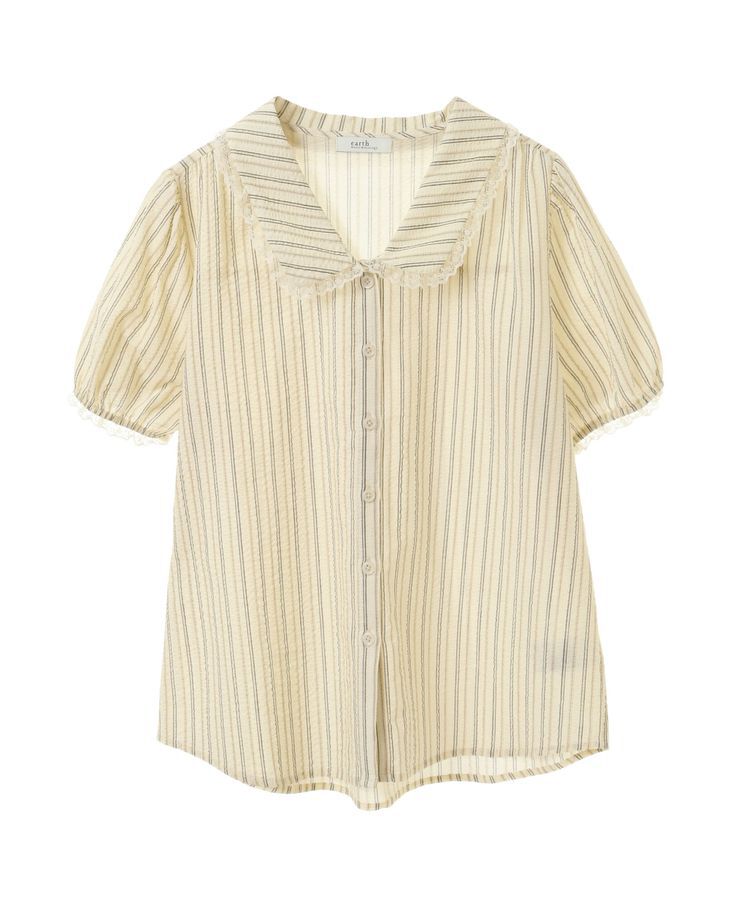 earth music&ecology「ミニパフショートスリーブブラウス」|シャツ・ブラウス|