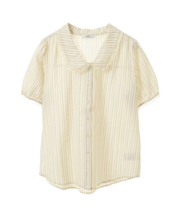 earth music&ecology「ミニパフショートスリーブブラウス」|シャツ・ブラウス|