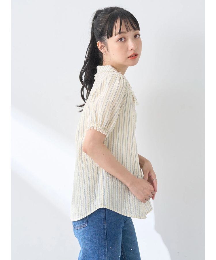 earth music&ecology「ミニパフショートスリーブブラウス」|シャツ・ブラウス|