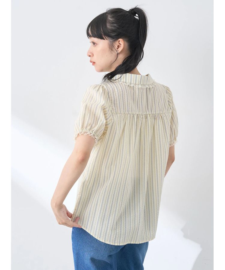 earth music&ecology「ミニパフショートスリーブブラウス」|シャツ・ブラウス|