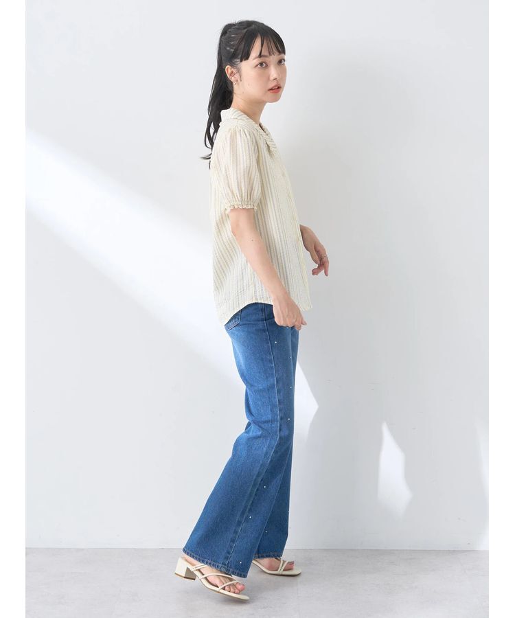 earth music&ecology「ミニパフショートスリーブブラウス」|シャツ・ブラウス|