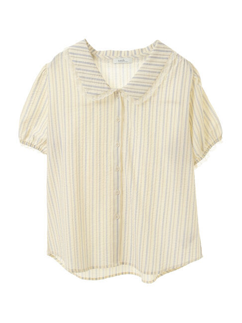 earth music&ecology「ミニパフショートスリーブブラウス」|シャツ・ブラウス|