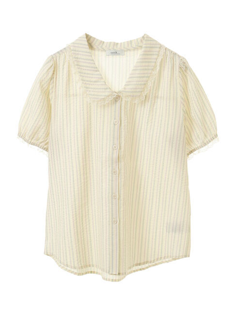 earth music&ecology「ミニパフショートスリーブブラウス」|シャツ・ブラウス|