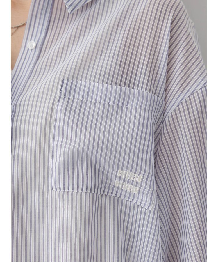 earth music&ecology「袖スリットリボンロングシャツ」|シャツ・ブラウス|