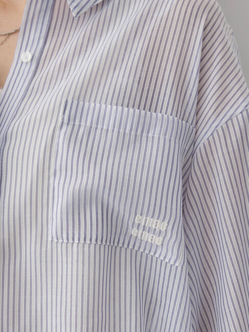 earth music&ecology「袖スリットリボンロングシャツ」|シャツ・ブラウス|