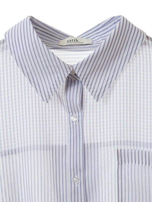 earth music&ecology「袖スリットリボンロングシャツ」|シャツ・ブラウス|