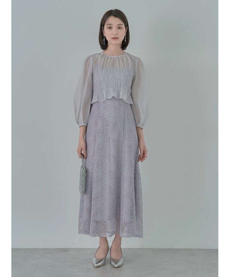 earth music&ecology「SET2点シースルーブラウス付きキャミワンピース」|ワンピース|