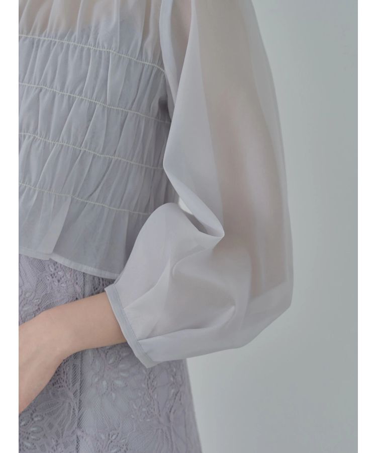 earth music&ecology「SET2点シースルーブラウス付きキャミワンピース」|ワンピース|