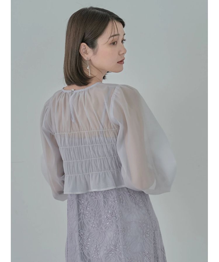 earth music&ecology「SET2点シースルーブラウス付きキャミワンピース」|ワンピース|