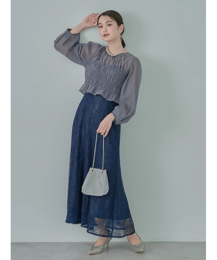 earth music&ecology「SET2点シースルーブラウス付きキャミワンピース」|ワンピース|