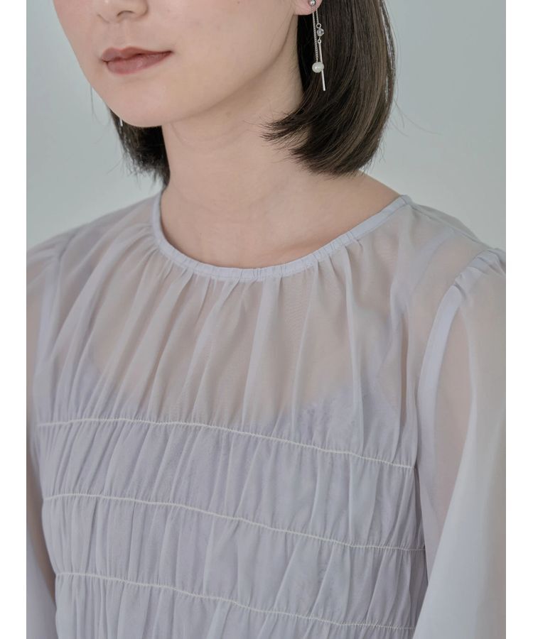 earth music&ecology「SET2点シースルーブラウス付きキャミワンピース」|ワンピース|