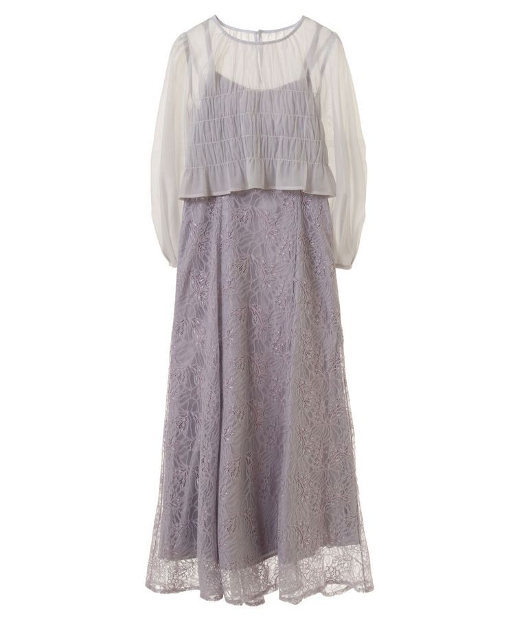 earth music&ecology「SET2点シースルーブラウス付きキャミワンピース」|ワンピース|