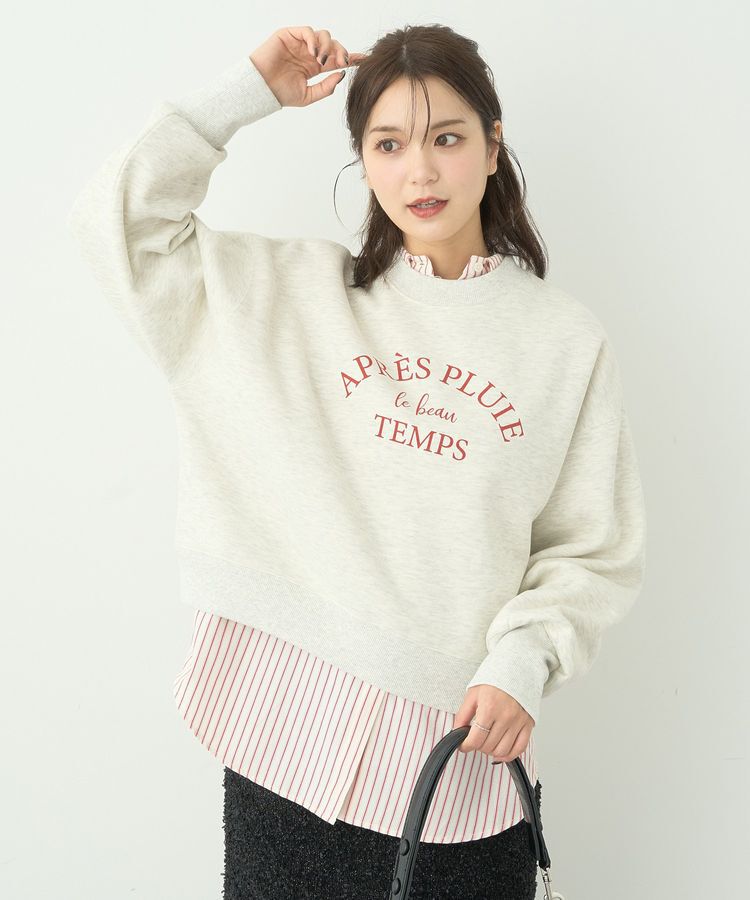 earth music&ecology「アソートロゴショートスウェット」|スウェット・ジャージ|Oatmeal