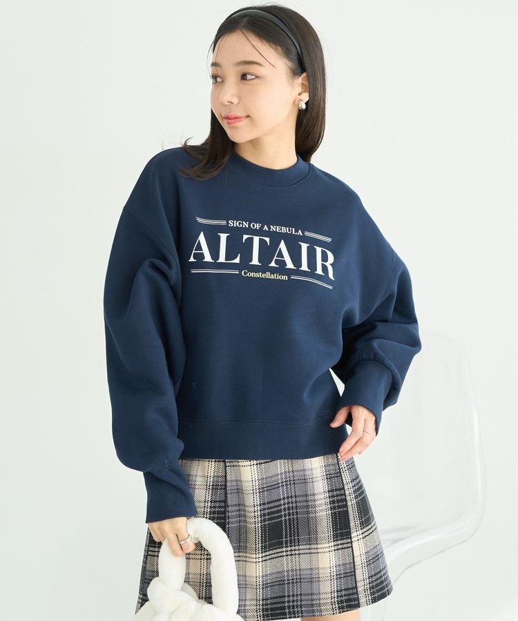 earth music&ecology「アソートロゴショートスウェット」|スウェット・ジャージ|Navy