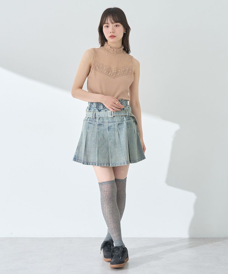 earth music&ecology「レースドッキングタンクトップ」|キャミソール|